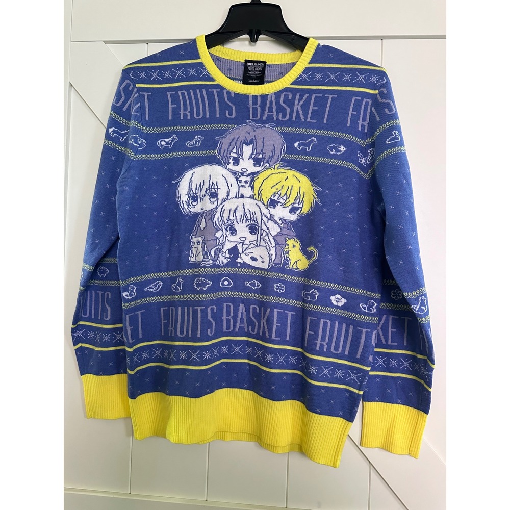 NWT BoxLunch Fruits Basket Anime Ugly Holiday Sweater Women's‎ Large Anime Manga